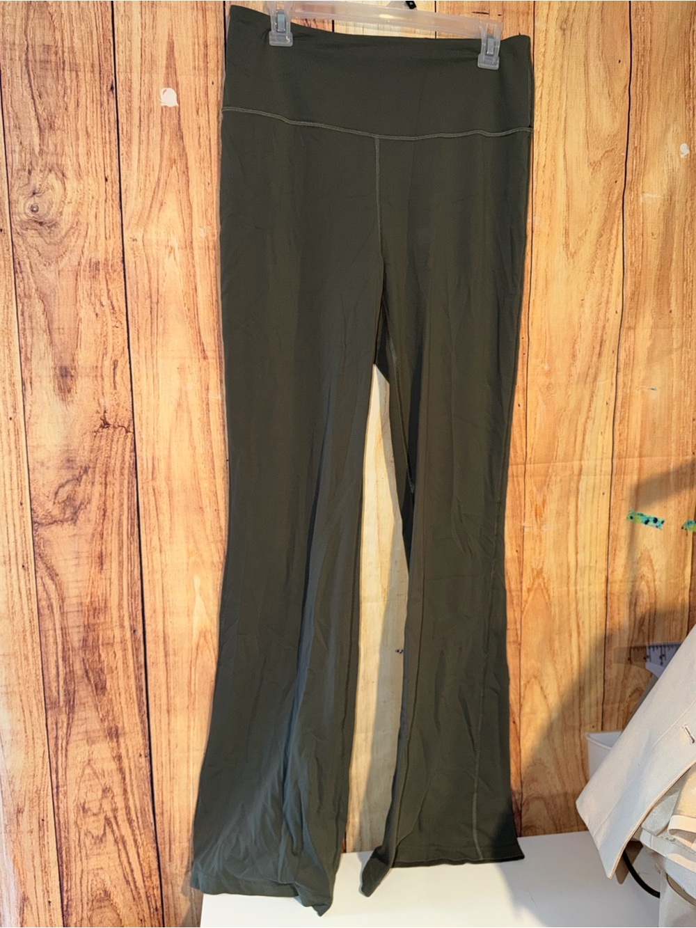 lululemon Groove Super High-Rise Flared Pants Dark Green Olive Nulu Fare Sz 12